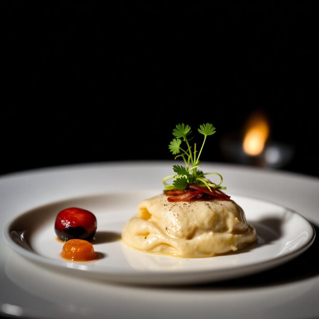 An elegantly plated fine-dining course